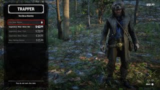 Red Dead Redemption 2 - Where to Sell Legendary Bear Pelt and Obtain BEAR HUNTER Set/ Locate Trapper