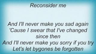 Stevie Nicks - Reconsider Me Lyrics