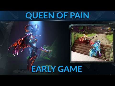 How to DOMINATE early game with Queen of pain (QOP) in DOTA 2