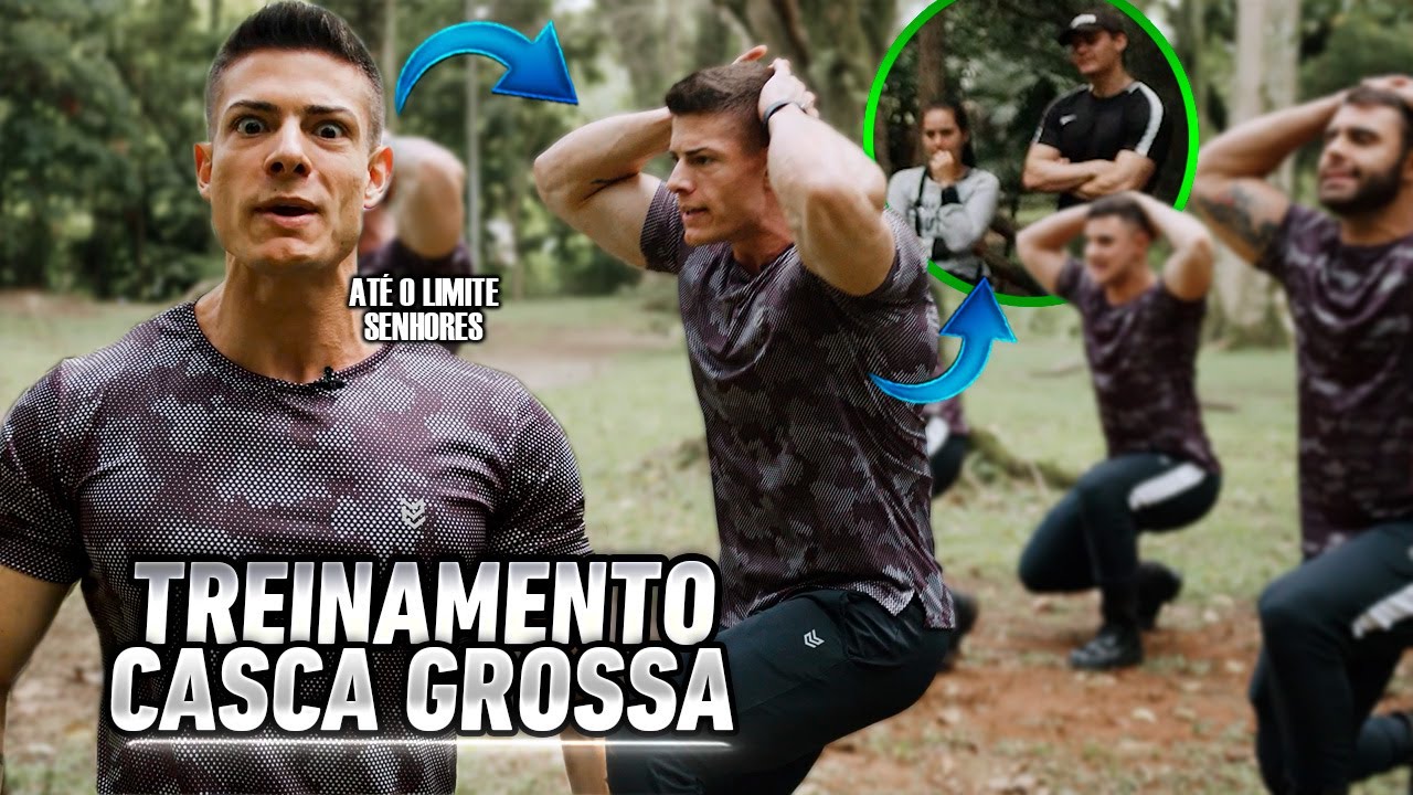 TENENTE BRENO COMANDA 12 HOMENS EM TREINAMENTO MILITAR A CÉU ABERTO