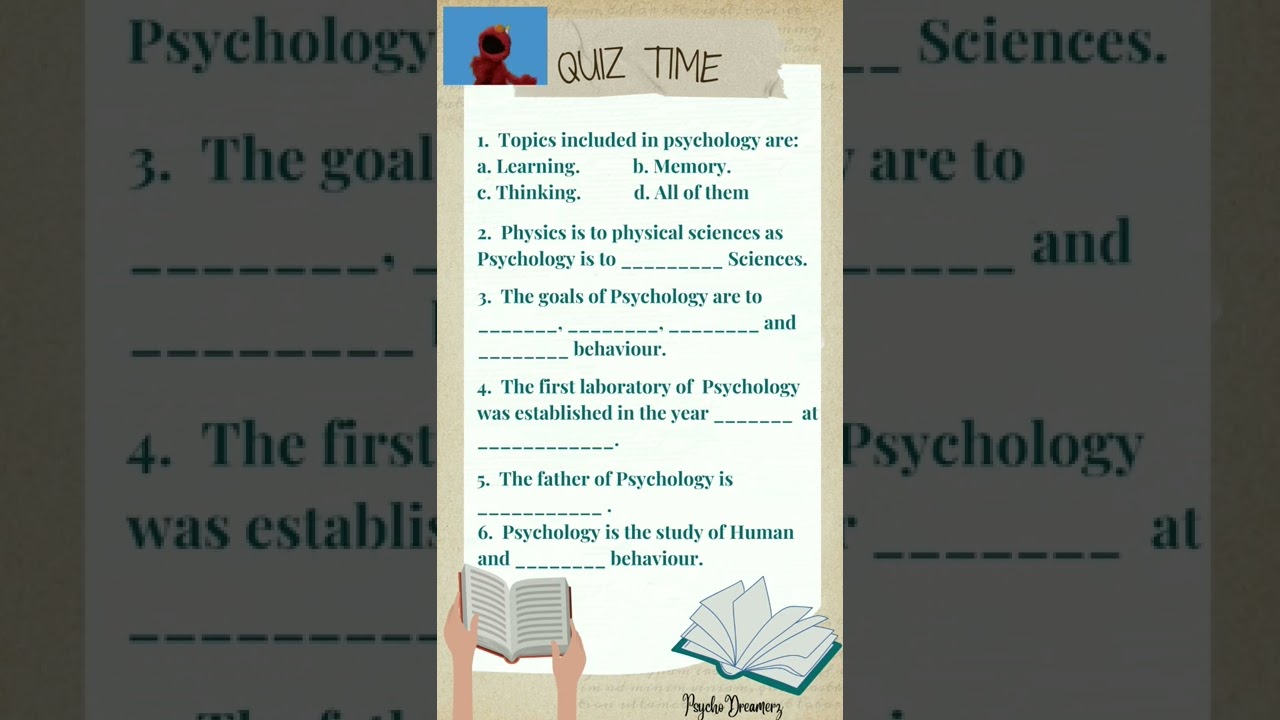 General Psychology Quiz. #answerifyoucan   Answers in the Description, go check👉🏻👉🏻