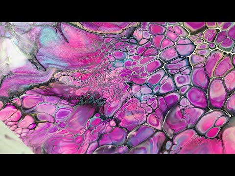 79. Gorgeous Pink, Purple & TLP Mermaid SheleeArt Bloom Technique - Acrylic Pouring - Fluid Art