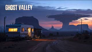SILENT CONTACT | Monument Valley RV Outpost Ambience | Day & Night Sci-Fi Ambient | 4 Hours | 4K