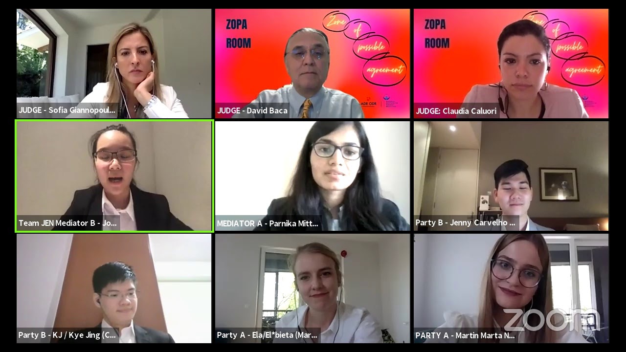 Room ZOPA - Semi-Final - ADR ODR Online International Mediation Competition Semi Finals