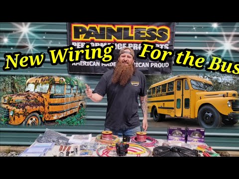 (21st Video) Painless Performance Products Complete Wiring Kit Install on the 1948 Ford Church Bus!