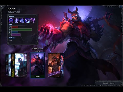 Blood Moon Shen Skin Spotlight Gameplay 1080p HD League Of Legends