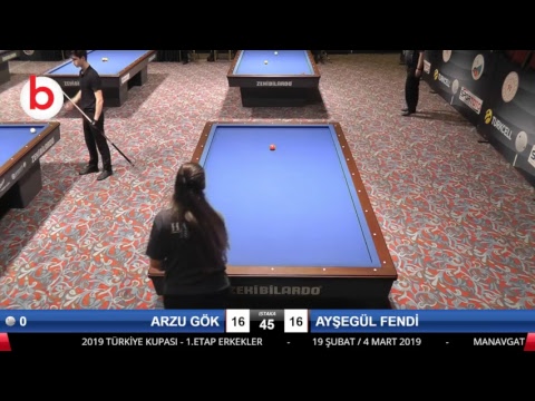 ARZU GÖK & AYŞEGÜL FENDİ Bilardo Maçı - 2019 KADINLAR 1.ETAP-K 1/2