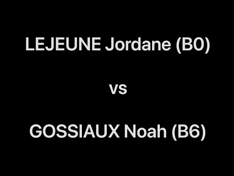Tennis de Table ·Championnats individuels· Messieurs B - LEJEUNE Jordane (B0) vs GOSSIAUX Noah (B6)