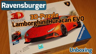 Ravensburger 3D-Puzzle Lamborghini Huracan EVO [Unboxing & Erster Eindruck]