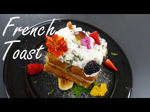 The BEST French Toast Recipe!! With Brioche Bread, Whipped Cream, Berries & Maple Syrup!!
