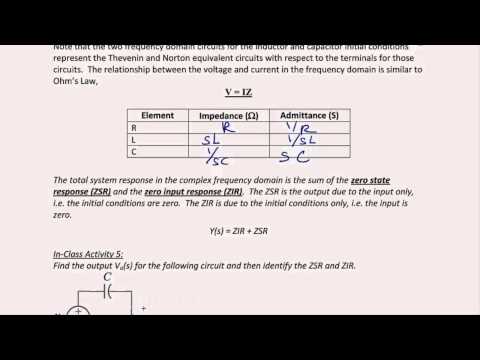 ECE205 Lecture 7-1: Laplace Transform of Circuit Elements