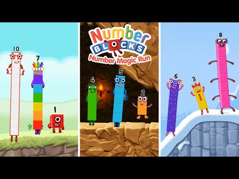 Numberblocks Number Magic Run - Numberland, Caves, Mountains | CBeebies Go Explore Game - YouTube