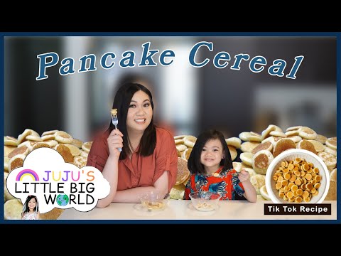 We Made Pancake Cereal! I Viral Tik Tok Pancake Cereal Recipe I Worth the Hype?!