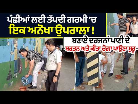 A unique initiative for birds | ਬਣਾਏ ਦਰਜਨਾਂ ਪਾਣੀ ਦੇ ਬਰਤਨ ਅਤੇ ਕੀਤਾ ਚੋਗਾ ਪਾਉਣਾ ਸ਼ੁਰੂ