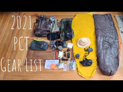 2021 PCT Thru hike gear list