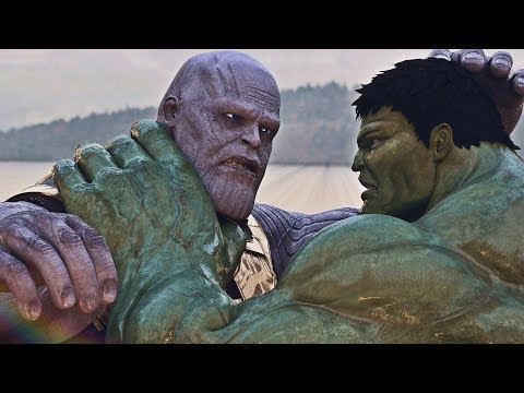 THANOS vs HULK In HULKBUSTER FIGHT INFINITY WAR SPIDER-MAN vs VENOM, CAPTAIN MARVEL & BLADE