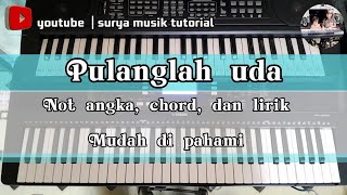 Download lagu tutorial not angka dan chord beserta lirik lagu pulanglah uda ciptaan Syam tanjung dan Yongki RM mp3