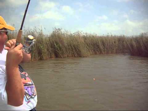 James Huggins caught a big red fish!