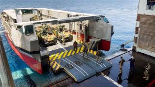 La France a posé un char de 54 tonnes sans port, sans grue et sans aucun pont 