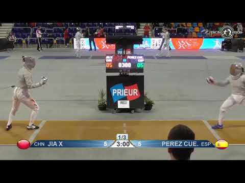 2019 xxx T64 10 F S Individual Orleans FRA WC YELLOW PEREZ CUENCA Celia   ESP   vs JIA Xiaoye   CHN
