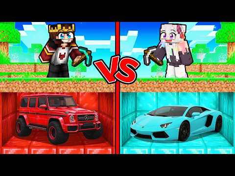 1$ FAKİR ARABA VS 1.000.000$ ZENGİN MİLYONER ARABA YARIŞI 😱 - Minecraft