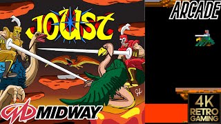 Joust Arcade ( Midway 1982 ) 4k Gameplay