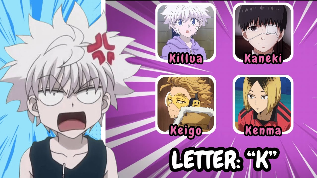 Pick your favorite ANIME CHARACTER by LETTER! 😍🔥