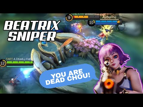 BEATRIX SNIPER ONE SHOT HEADSHOTS 💥 | MLBB Beatrix New Skin | WOLF XOTIC | MLBB