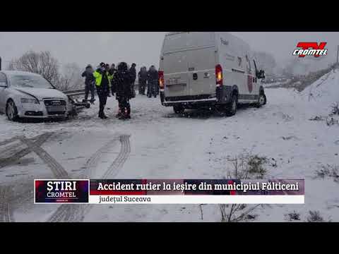 ȘTIRI CROMTEL TV - Accident rutier la ieșire din municipiul Fălticeni