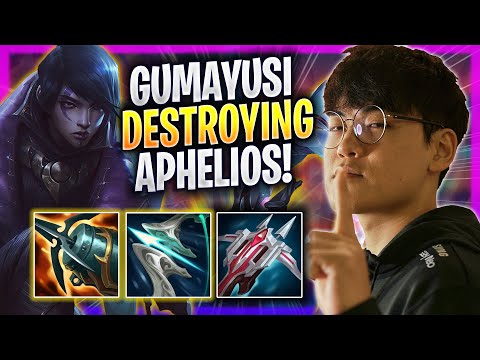 GUMAYUSI DESTROYING WITH APHELIOS! - T1 Gumayusi Plays Aphelios ADC vs Kai'sa! | Season 2023