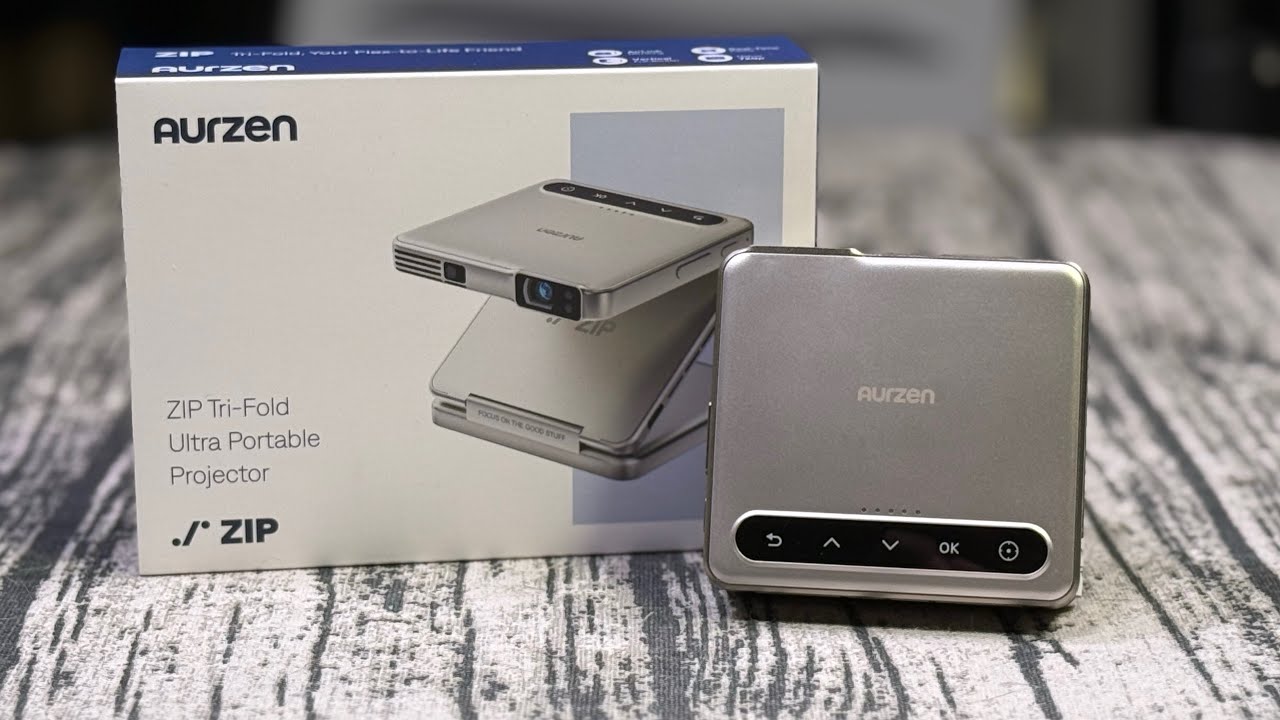 The World’s First Tri-Fold Truly Portable Projector - Aurzen Zip ( This is Amazing )