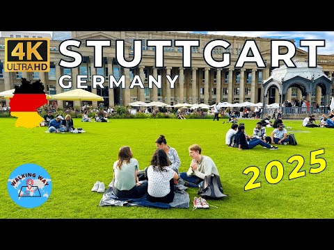 Stuttgart, Germany Walking Tour - Sunny Weekend 🔥 2025 - 4K 60fps