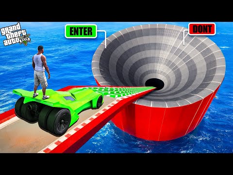 FRANKLIN TRIED THE SECRET GIANT FUNNEL PARKOUR CHALLENGE IN GTA 5