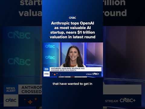 Anthropic tops OpenAI as most valuable AI startup, nears $1 trillion valuation in latest round