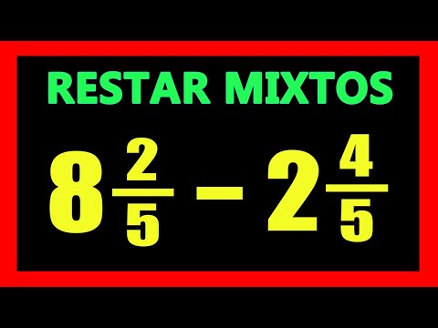 ✅👉 Resta de Numeros Mixtos Prestando