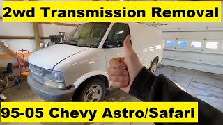 Chevy Astro 2wd Transmission Removal GMC Safari 95 96 97 98 99 00 01 02 03 04 05