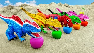 Dinosaur picking fruit | Don't take other people's things | Toy for kids | ToyTV khủng long đồ chơi