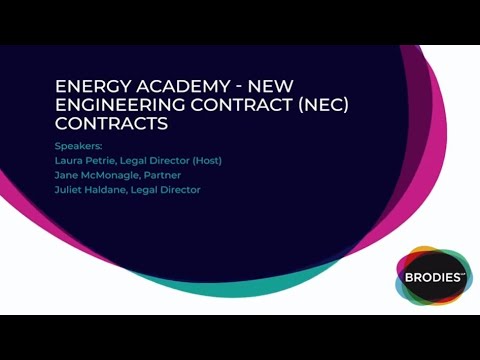 Energy Academy   New Engineering Contract NEC contracts