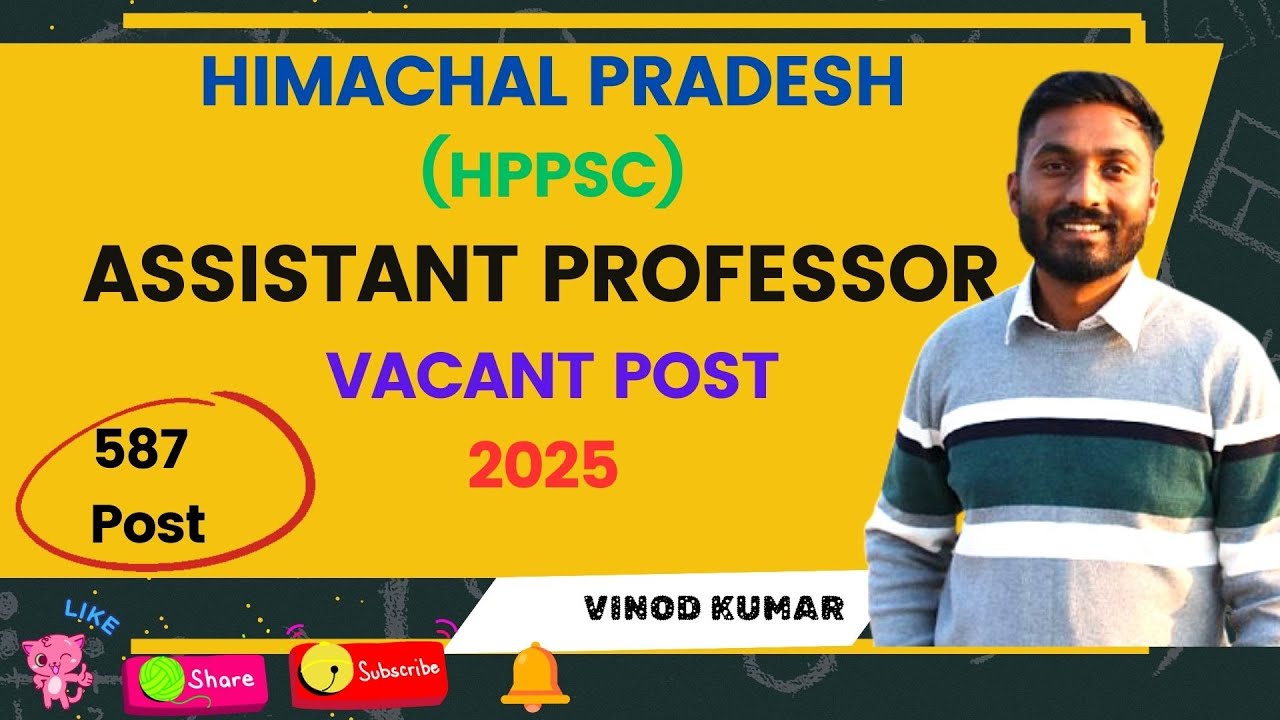 HPPSC ASSISTANT PROFESSOR VACANT POSTS 2025