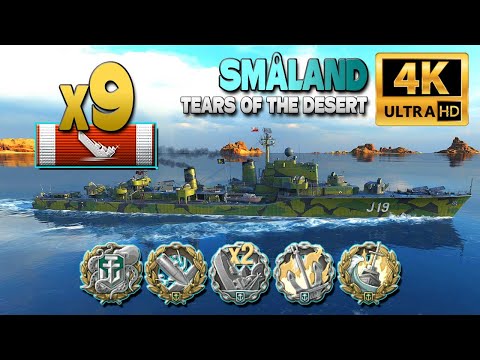 Destroyer Småland: 9 ships destroyed - World of Warships