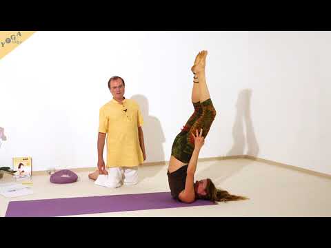 Schulterstand mit Armen neben dem Körper - Yoga Asana Lexikon