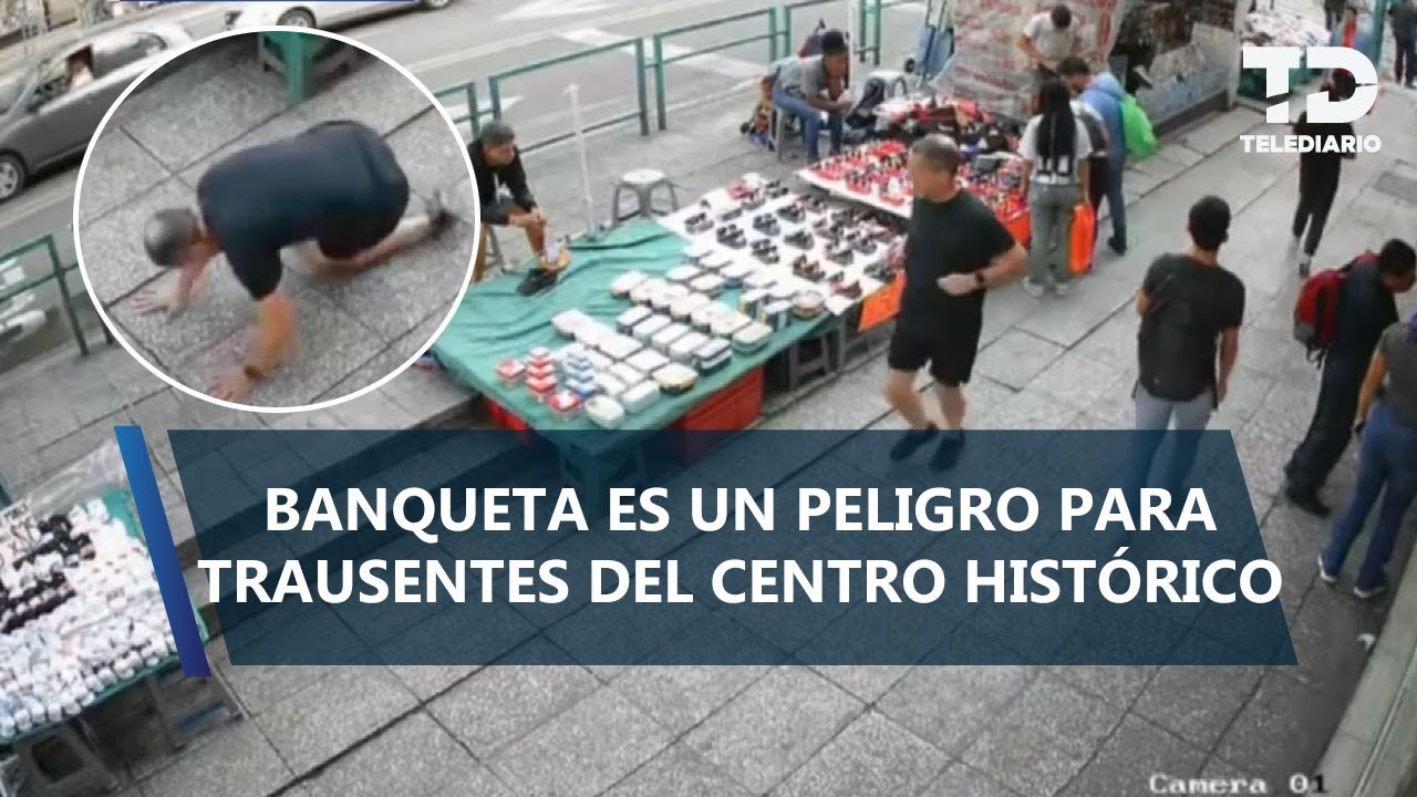 'La Esguinzadora', banqueta en mal estado, se viraliza por provocar caídas en Eje Central, CdMx