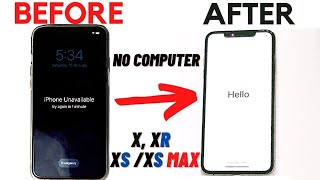 How to Unlock Unavailable/Security Lockout iPhone X/XR/XS/XS Max without COMPUTER, or iTunes