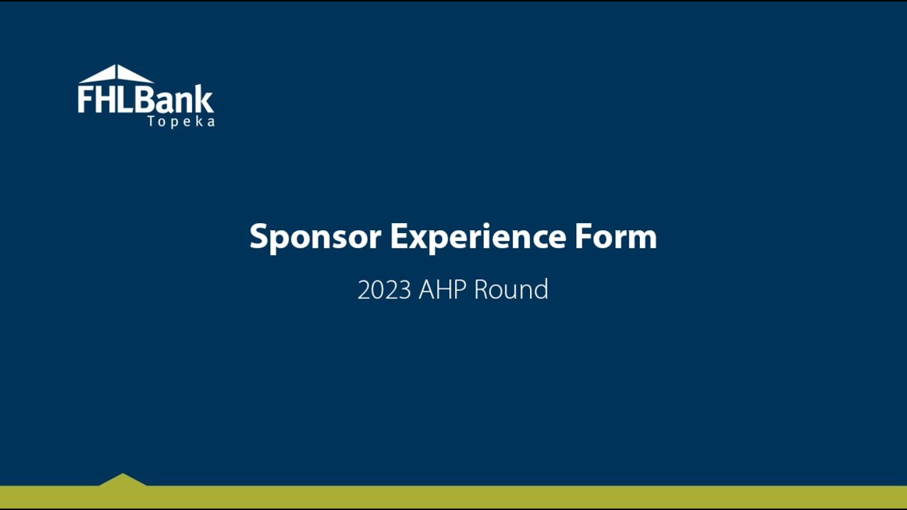 Sponsor Experience Form