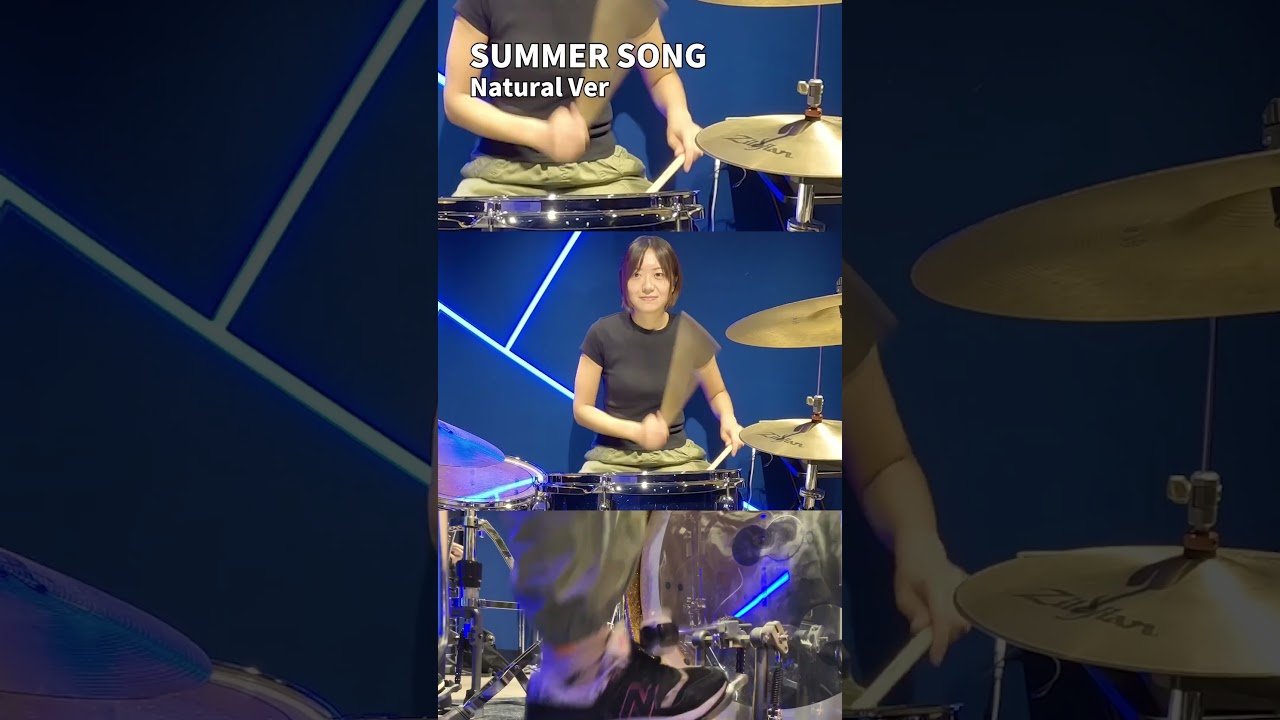 YUI - SUMMER SONG Natural Ver. 叩いてみた🥁 #shorts #yukafukaya #ドラム #叩いてみた