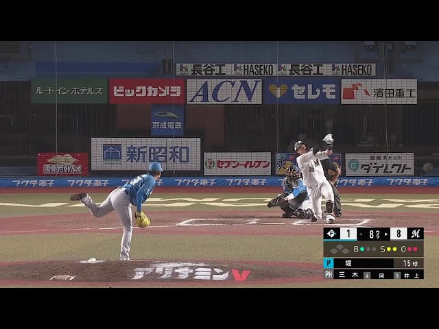 【8回裏】3者連続三振!! ファイターズ・堀瑞輝 完璧なピッチングを披露!! 2022年9月14日 千葉ロッテマリーンズ 対 北海道日本ハムファイターズ