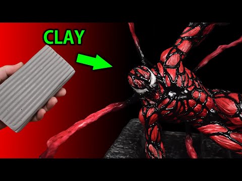 Sculpting Carnage | Venom let there be carnage | Polymer clay tutorial (Timelapse)