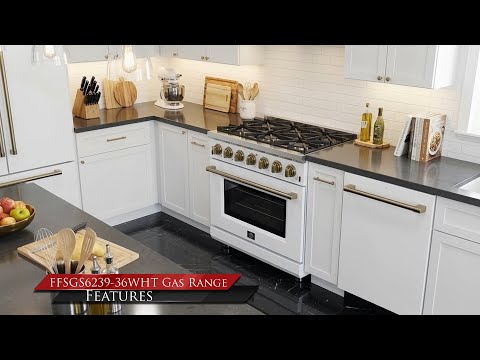 Forno Massimo 36-Inch White Freestanding Gas Range (FFSGS6239-36WHT)