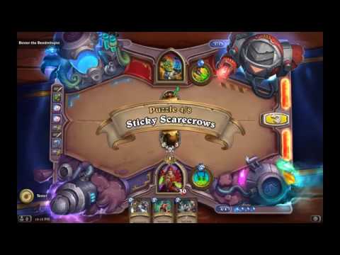 Solution Puzzle Lab Board Clear: Sticky Scarecrows - Dexter (4/8), Hearthstone Boomsday