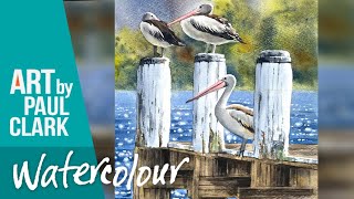 How to Paint a Group of Pelicans in Watercolour